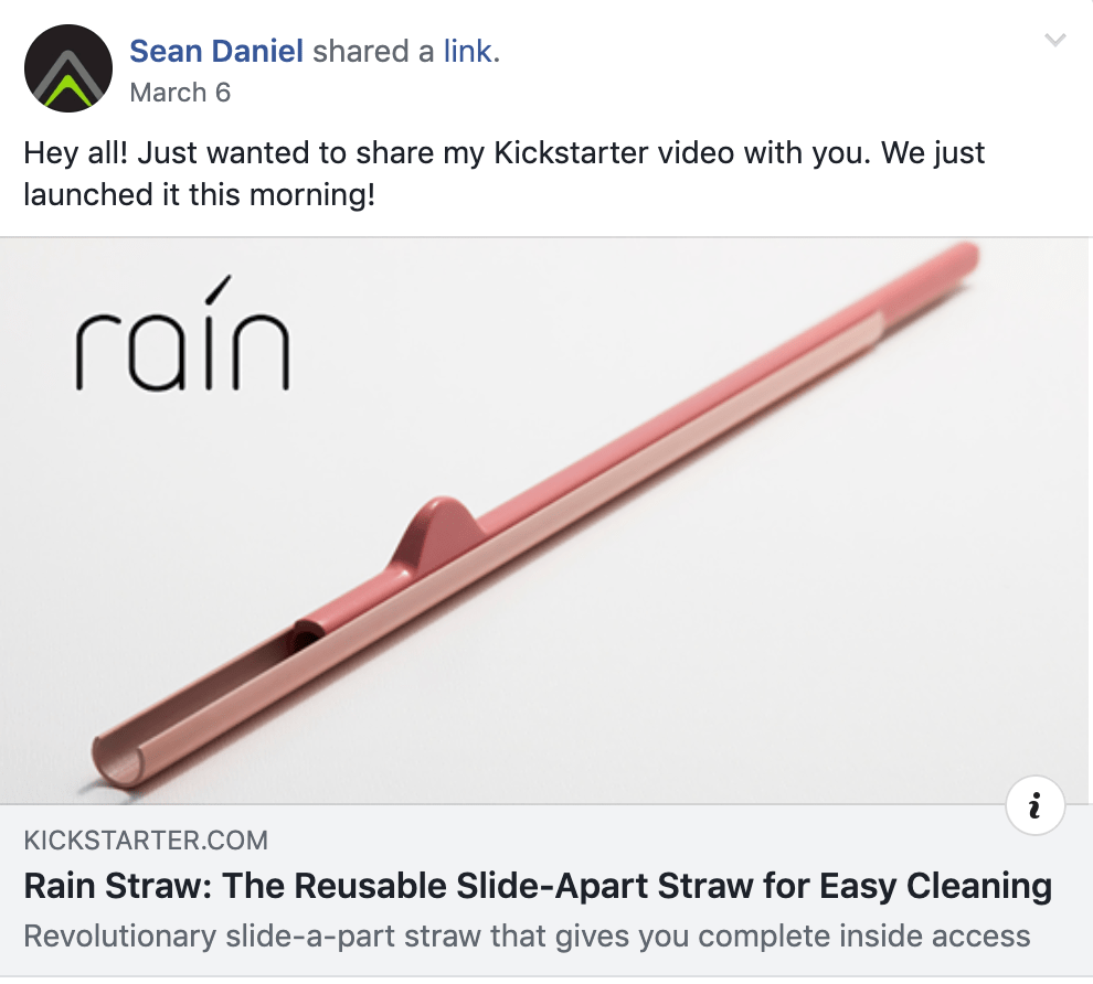 Rain Facebook Post