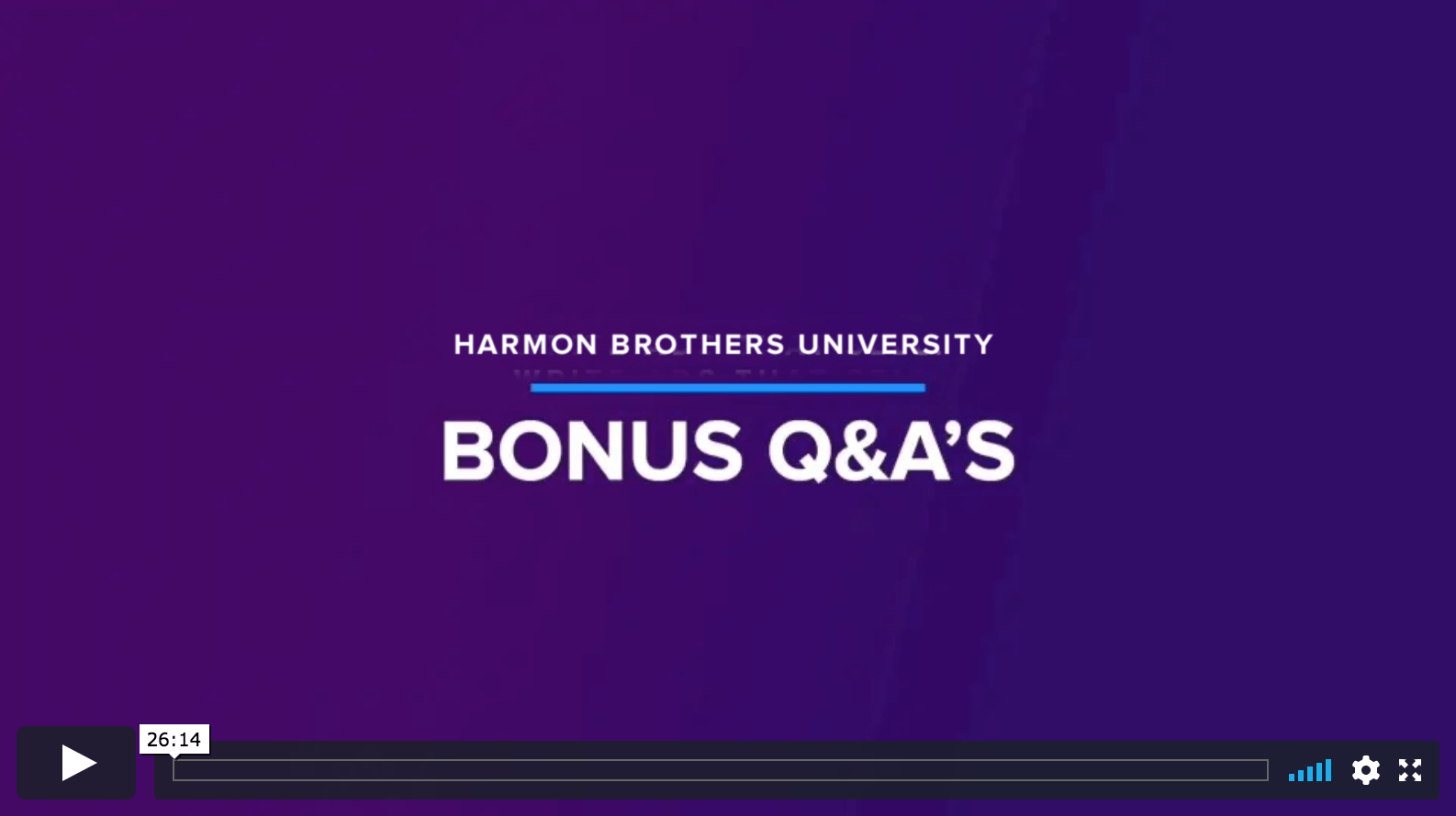 Bonus Q&A